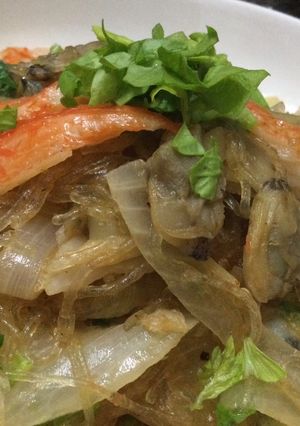 海瓜子炒冬粉 的食譜成品照片