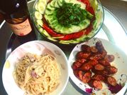 Hình ảnh của spaghetti sốt kem