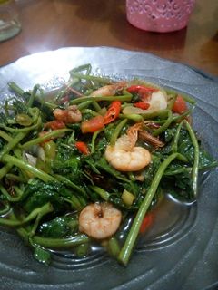 Foto resep Tumis kangkung udang #BikinRamadhanBerkesan