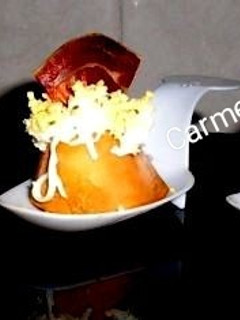 Una foto de Bombones Salmorejo en cucharitas