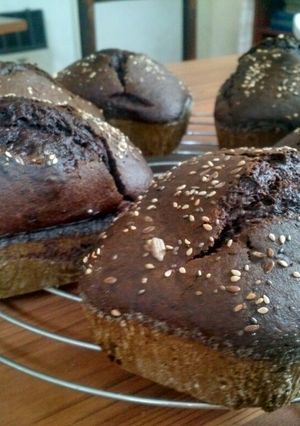 Una foto de Budín de algarroba y banana vegano
