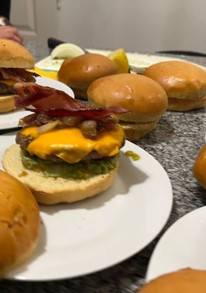 Una foto de Hamburguesas estilo hamburguesería