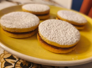 Una foto de Alfajor de masa sablée