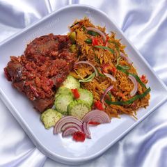 A picture of African salad (Abacha).