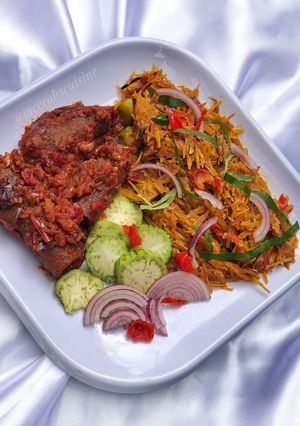 A picture of African salad (Abacha).