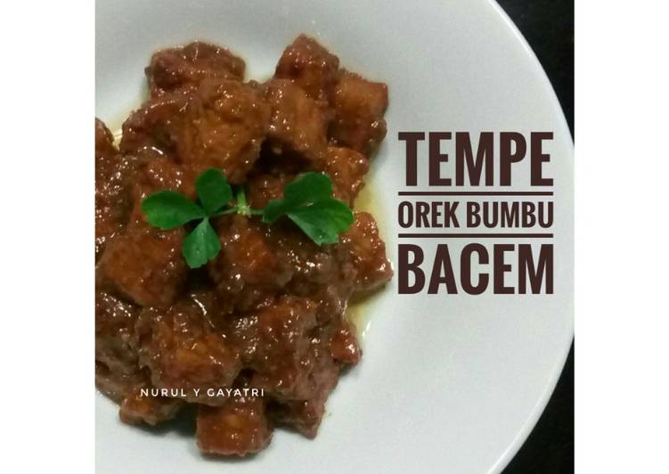 Bagaimana Menyiapkan Tempe OREK bumbu BACEM Anti Gagal