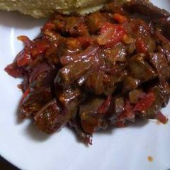 A picture of Fried liver.