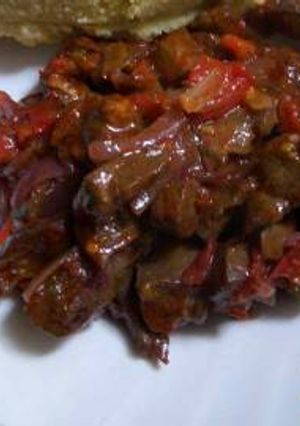 A picture of Fried liver.