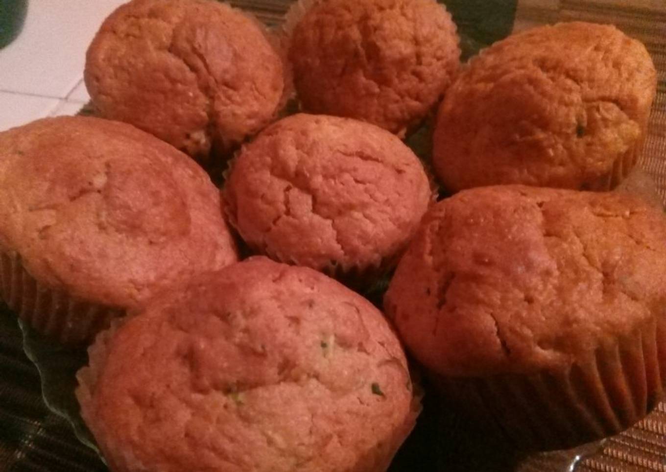 Soft and moist Carrot, zucchini & blueberry muffins