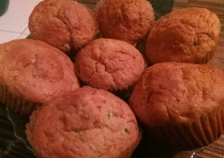 Recipe of Favorite Soft and moist Carrot, zucchini &amp; blueberry muffins