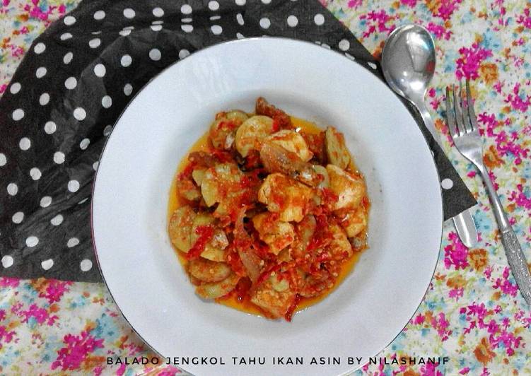 Resep Balado jengkol tahu ikan asin Lezat