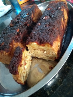 Una foto de Budín de pan con nueces