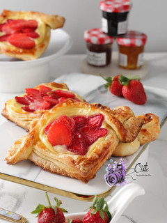 Foto resep Strawberry danish pastry