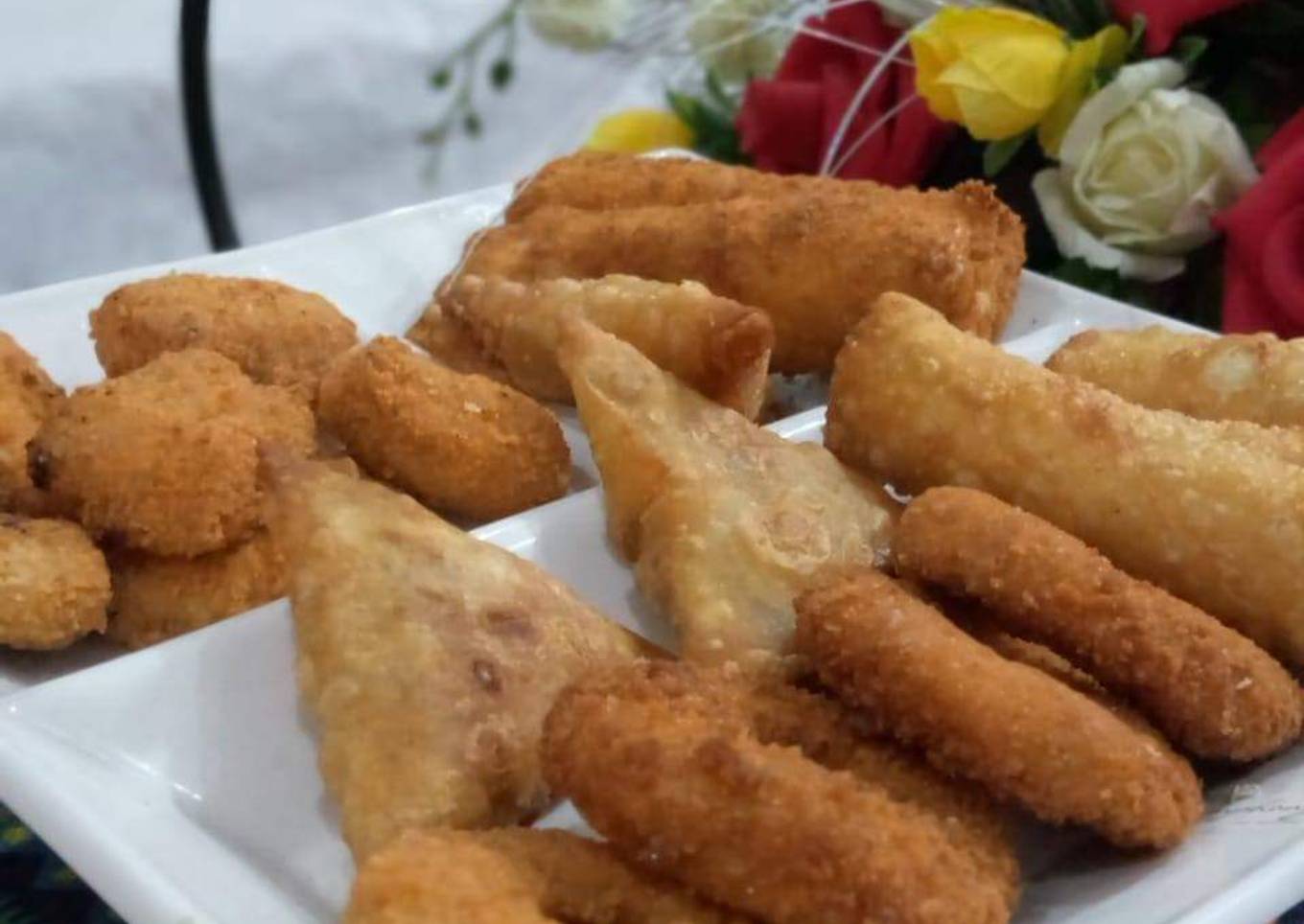 Chicken Donuts chicken bites chicken samosay chicken rolls