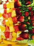Brochetas de fruta