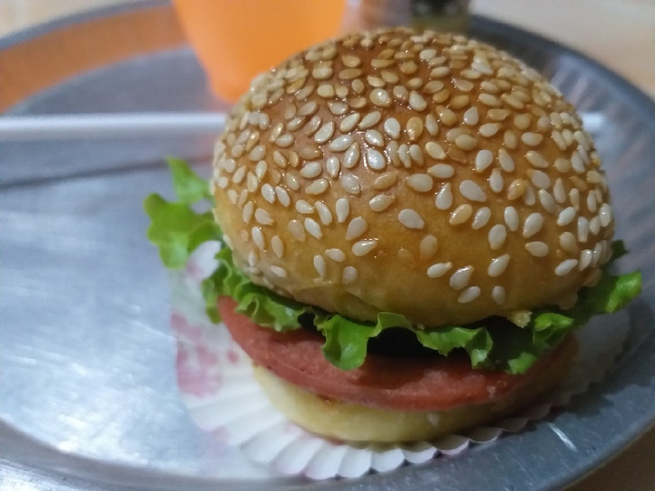 Bagaimana Membuat Roti burger Homemade ^Krabby Patty^ yang Menggugah Selera