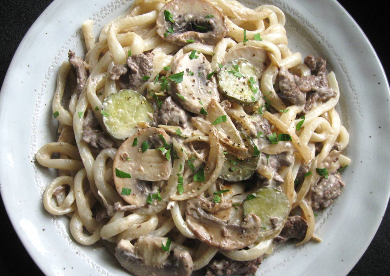 Beef Stroganoff Udon