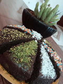 عکسی از دستور کیک خیس شکلاتی