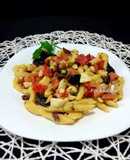 Ensalada de pasta fresca fusilli