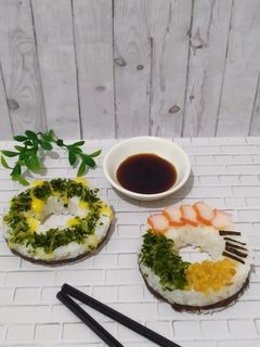 Foto resep Japanese Sushi Cake - Bentuk Donat
