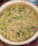 Canh củ nấu cá quả, rau cần