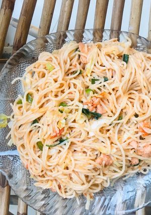 A picture of Spicy spaghetti.