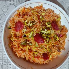 Gajar rice A picture of Gajar rice.
