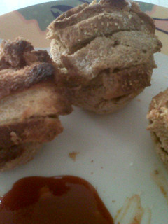 A picture of Breakfast Muffins with Bread.