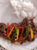 Fajitas de arrachera con morrón