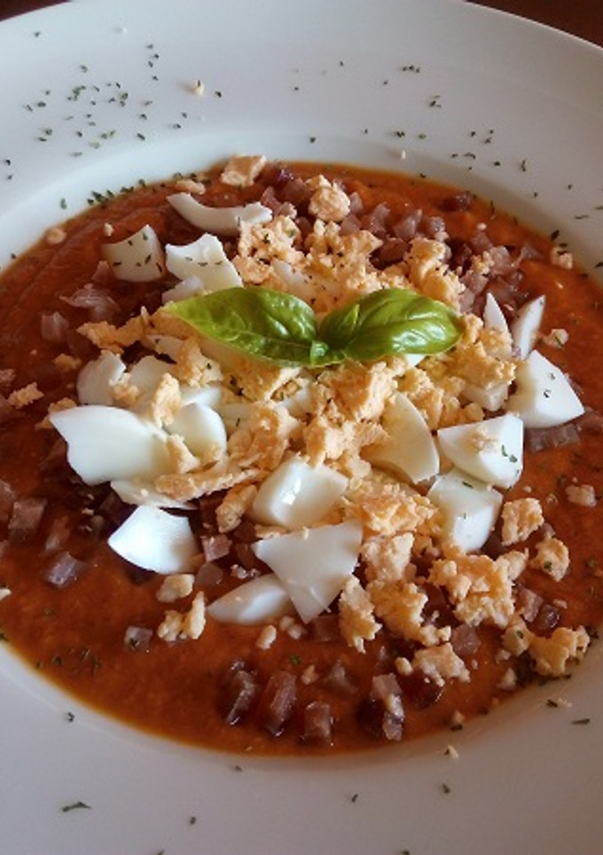 Una foto de Salmorejo de zanahoria