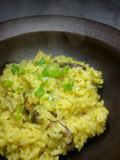 Una foto de Risotto de hongos vegano