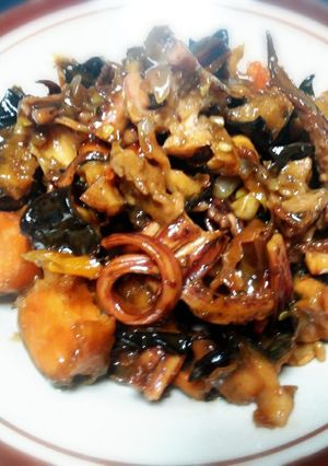 Foto resep Tumis cuki (cumi dan kima) kering dengan saos tiram dan madu