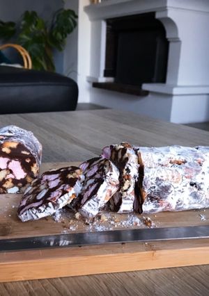 Une photo de Saucisson en chocolat
