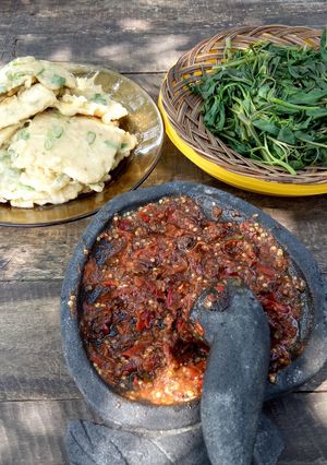 Foto resep Rujak kangkung