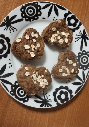 Una foto de Muffins de plátano y almendra con harina de algarroba