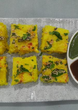 A picture of Sweet Corn Dhokala, मक्याचा ढोकळा.