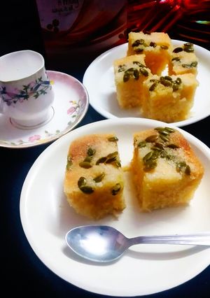 A picture of Basbousa Cake.