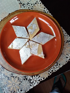 A picture of Kaju Katli.