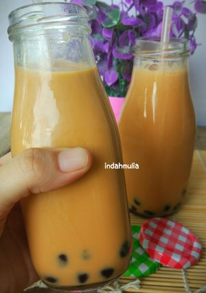 Foto resep Thai milk tea with bubble