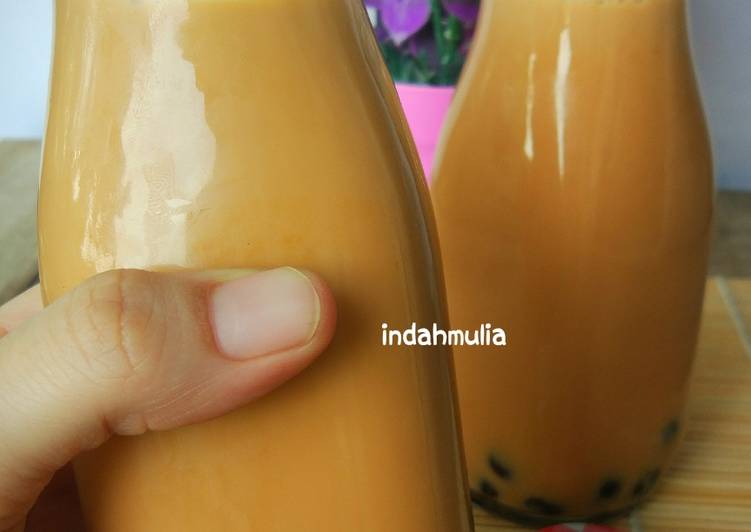 Thai milk tea with bubble