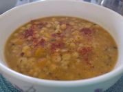 Una foto de garbanzos en olla a presion