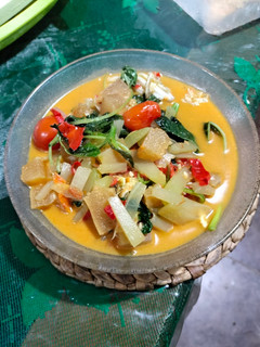 Foto resep Lodeh Sayur topping Kikil Modifikasi (Labu Siam, Bayam, Sawi putih)