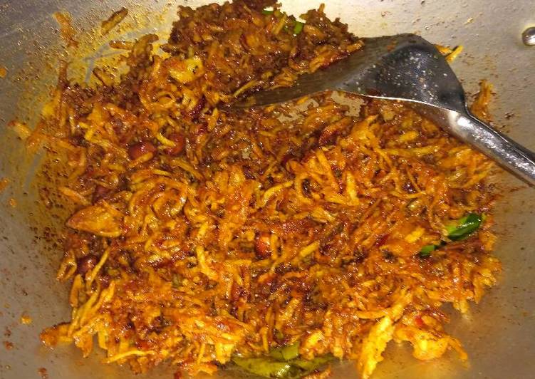 Resep: Kentang serut pedas manis yang Lezat