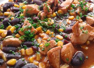 Csirkés chilis bab recept fotója