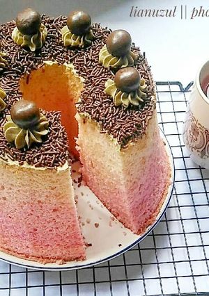 Foto resep Ombre Chiffon Cake