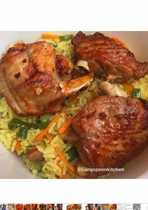 A picture of Fried rice with turkey.