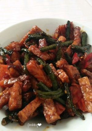 Foto resep Oseng Tempe Kacang Panjang (Oreg Basah)