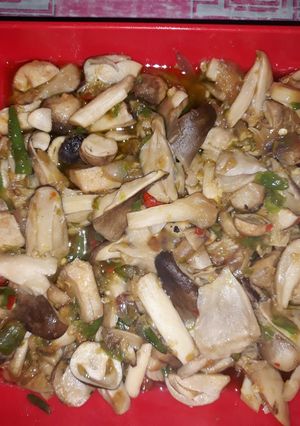 Foto resep Tumis jamur pentul extra pedas