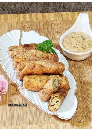 Foto resep Lotus Root Chicken Spring Rolls