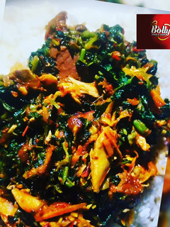 A picture of Vegetable soup (Efo riro).